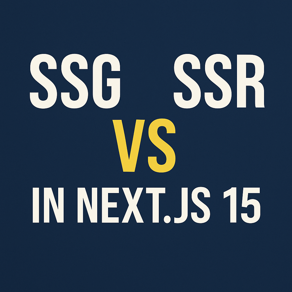 SSG vs SSR in Next.js 15!
