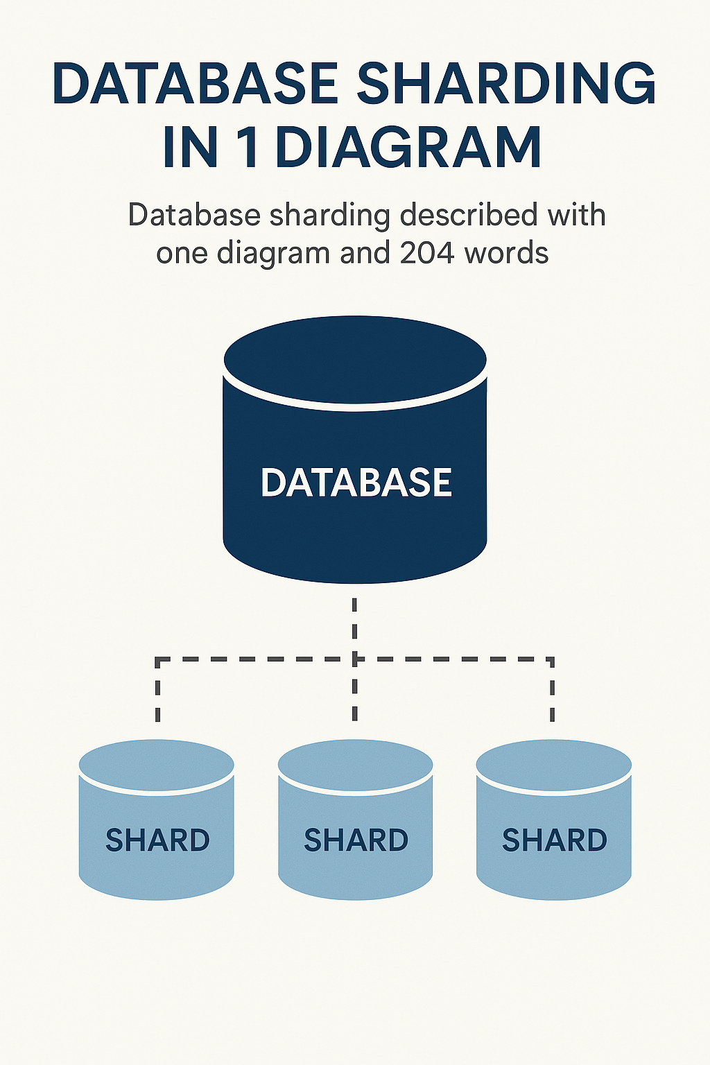 Database Sharding in 1 diagram and 204 words